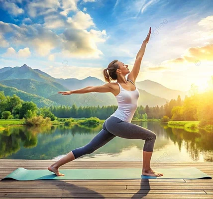 Yoga dengan Pemandangan Alam